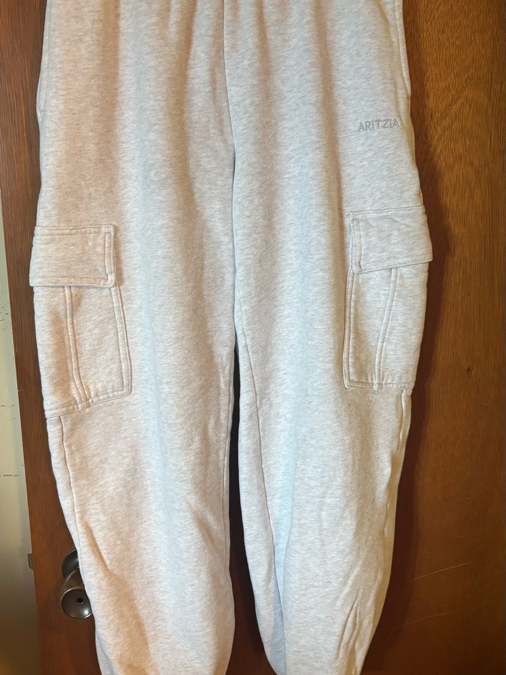 Aritzia Kids Heather Light Gray Cargo Joggers